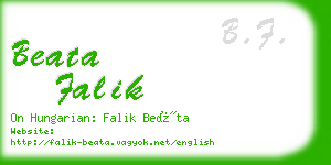 beata falik business card